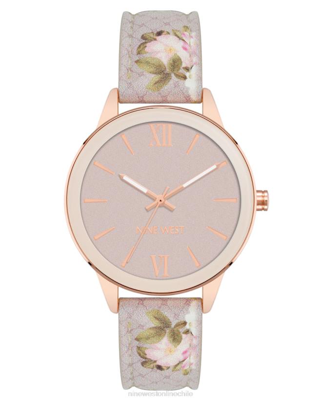 Nine West reloj con correa con estampado floral 2Z2T2885 rosa Nine West cartera negra