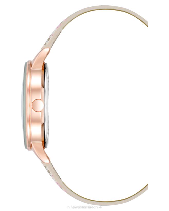 Nine West reloj con correa con estampado floral 2Z2T2885 rosa Nine West cartera negra