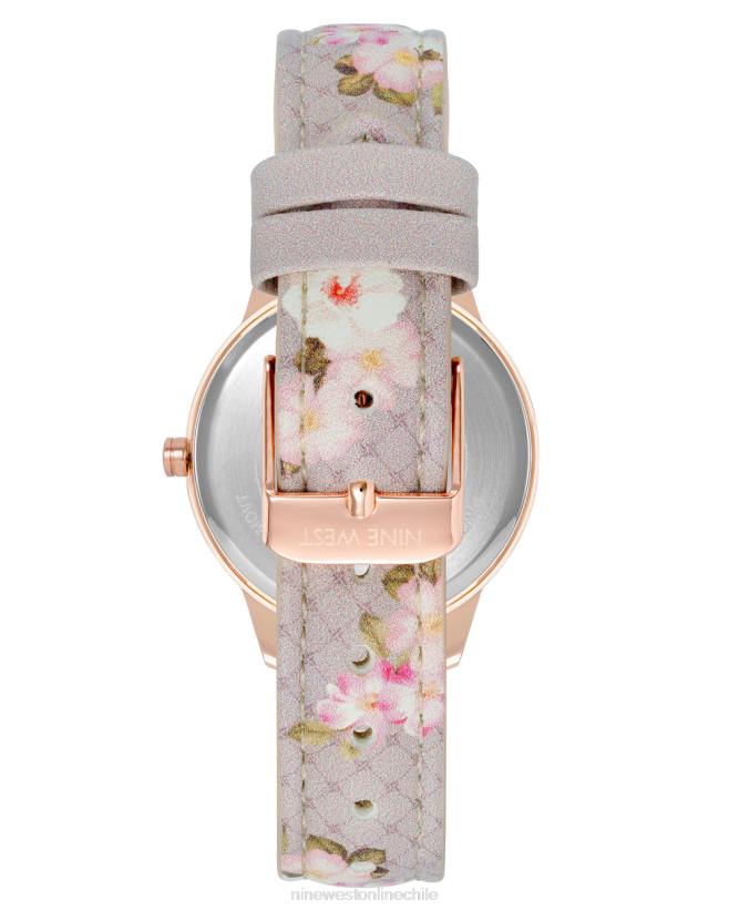 Nine West reloj con correa con estampado floral 2Z2T2885 rosa Nine West cartera negra