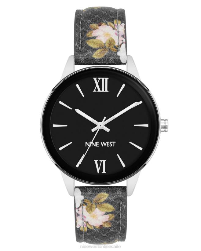Nine West reloj con correa con estampado floral 2Z2T2891 negro Nine West cartera negra