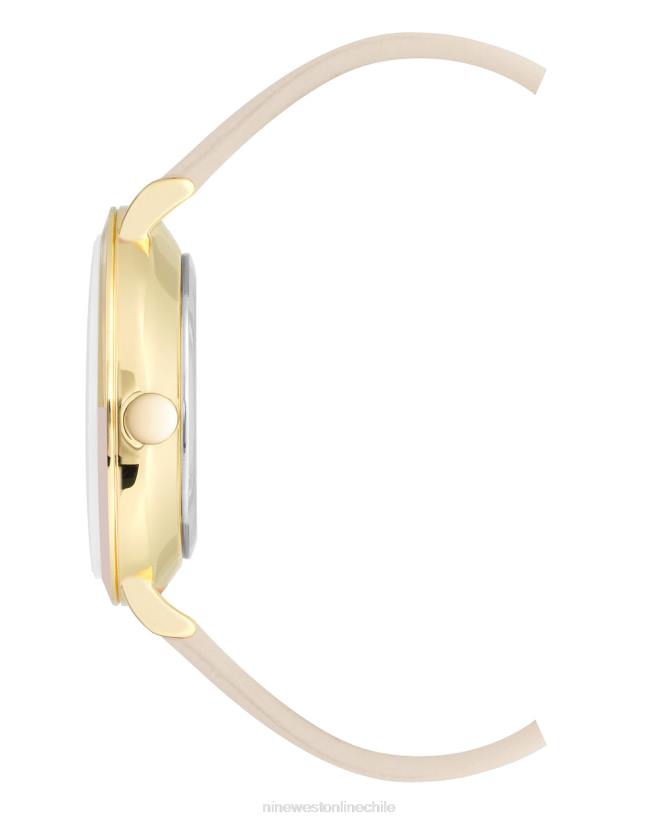 Nine West reloj con correa de bisel de dos tonos 2Z2T2867 broncearse Nine West cartera negra