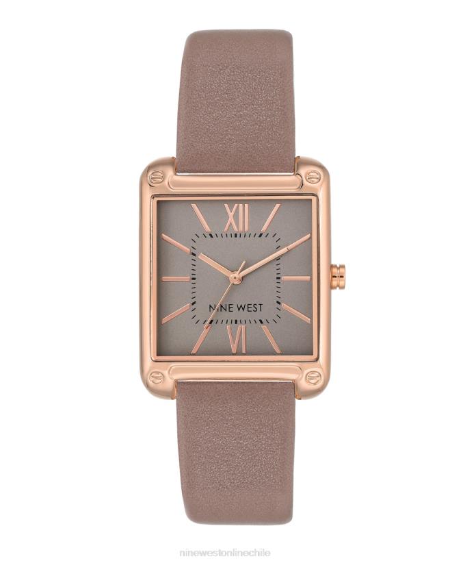 Nine West reloj con correa de caja rectangular 2Z2T2892 gris pardo Nine West shoes
