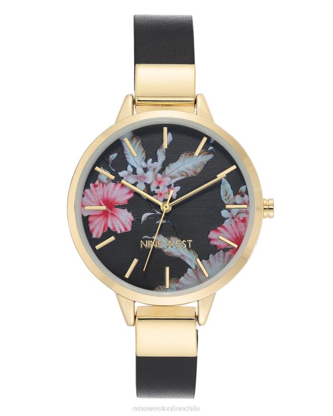 Nine West reloj con correa y esfera floral 2Z2T2886 negro Nine West shoes