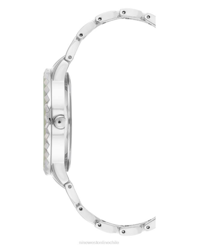 Nine West reloj con pulsera con bisel texturizado 2Z2T2863 tono plateado Nine West sandals