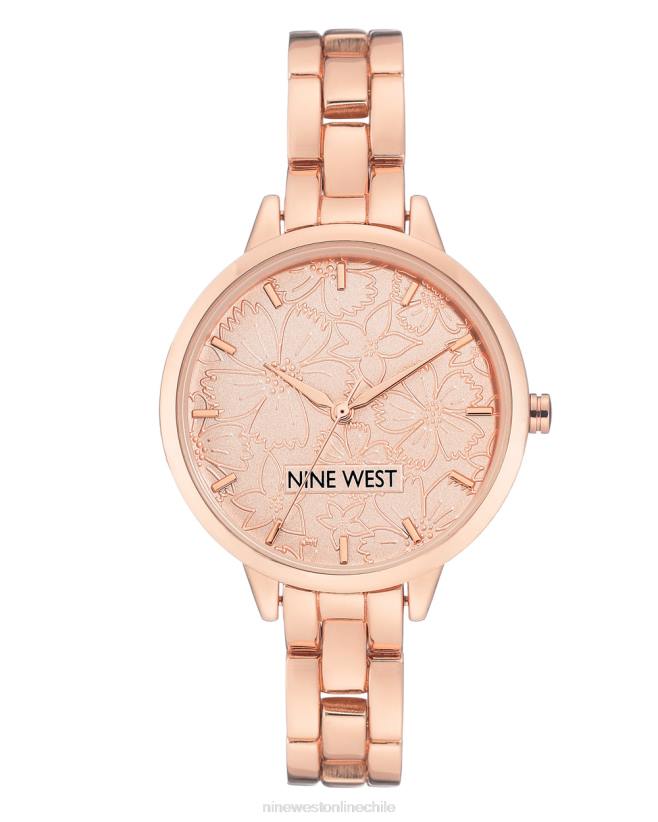 Nine West reloj con pulsera y esfera floral 2Z2T2883 tono oro rosa Nine West chile carteras