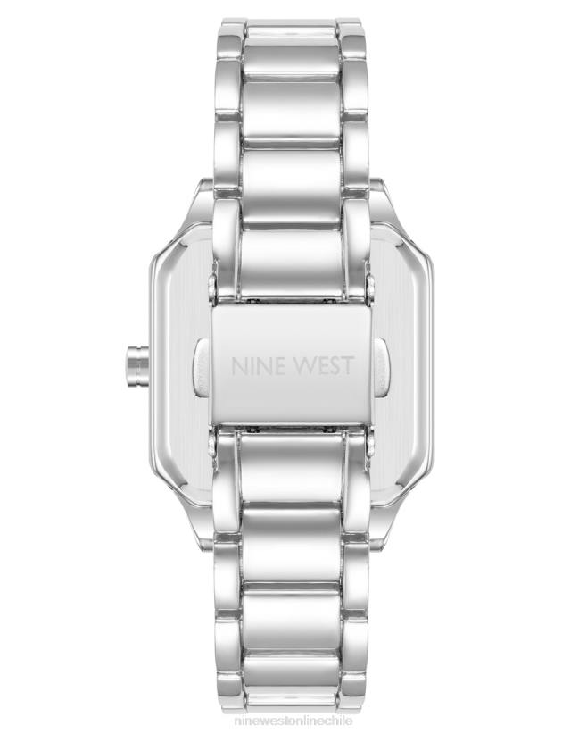 Nine West reloj de pulsera con caja cuadrada 2Z2T2857 tono plateado Nine West sandals