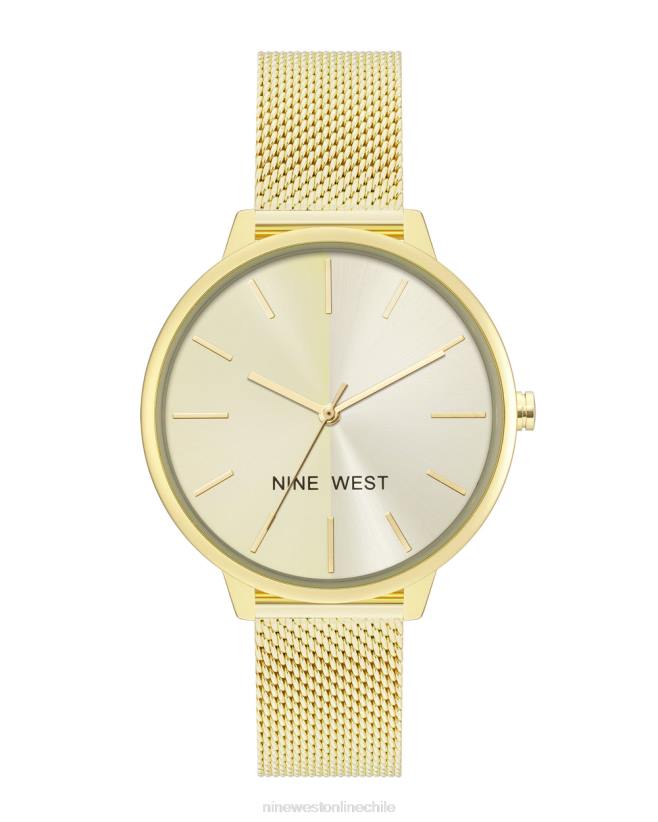 Nine West reloj de pulsera de malla 2Z2T2900 tono dorado Nine West zapatillas chile