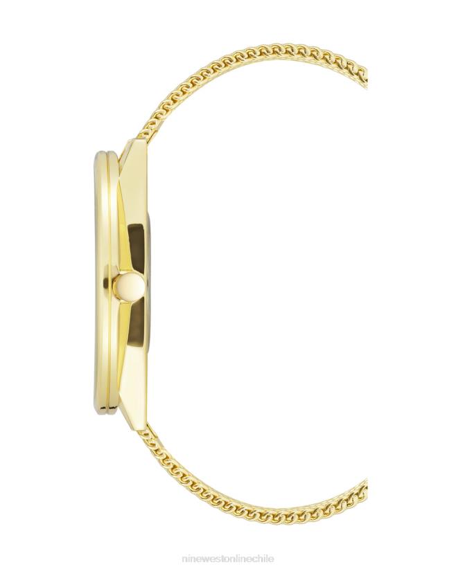 Nine West reloj de pulsera de malla 2Z2T2900 tono dorado Nine West zapatillas chile