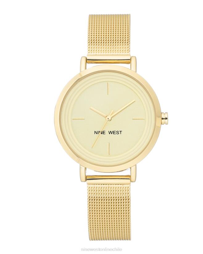 Nine West reloj de pulsera de malla minimalista 2Z2T2869 tono dorado Nine West sandals