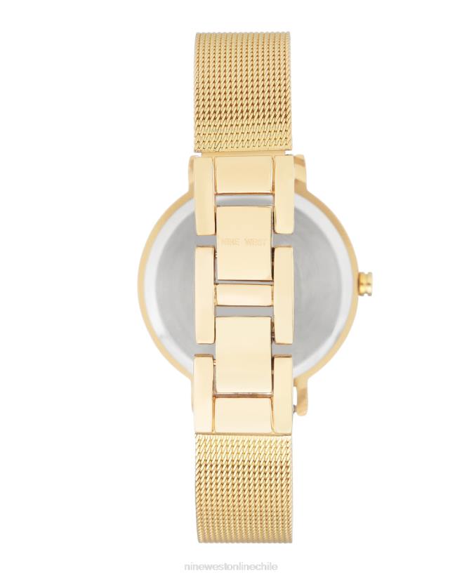 Nine West reloj de pulsera de malla minimalista 2Z2T2869 tono dorado Nine West sandals