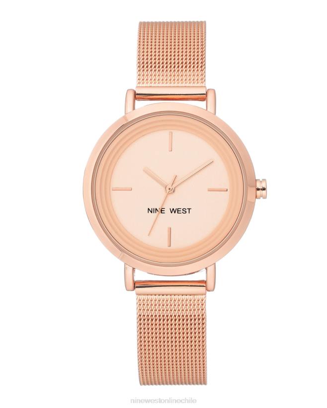 Nine West reloj de pulsera de malla minimalista 2Z2T2876 tono oro rosa Nine West zapatillas chile