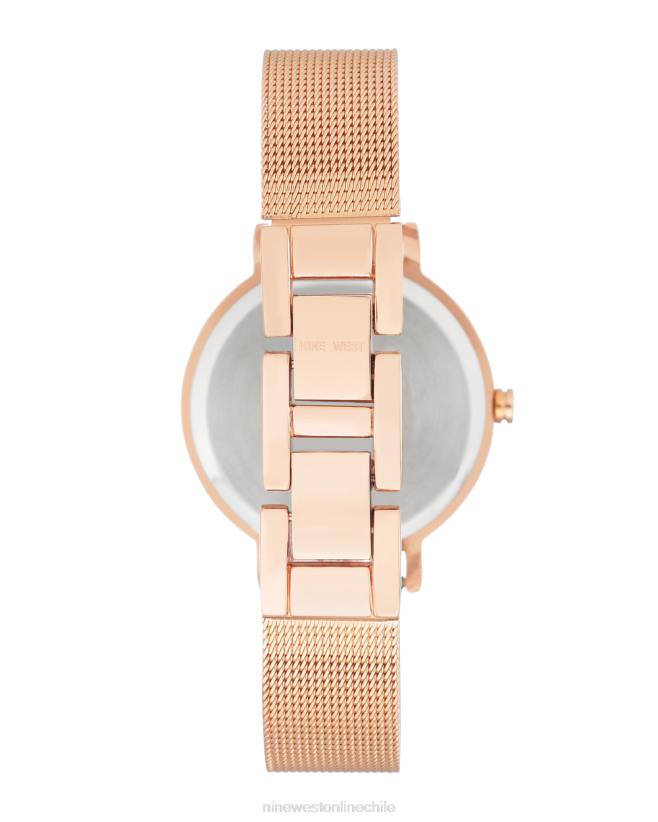 Nine West reloj de pulsera de malla minimalista 2Z2T2876 tono oro rosa Nine West zapatillas chile