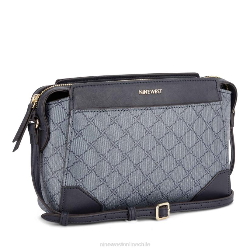 Nine West bandolera brooklyn jet set 2Z2T2657 logotipo de la marina francesa Nine West cartera negra