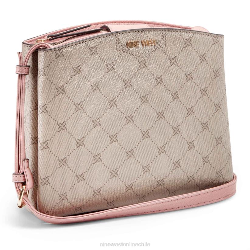 Nine West bandolera jorie mini jet set 2Z2T2659 logotipo avellana/rosa moderno Nine West sandals