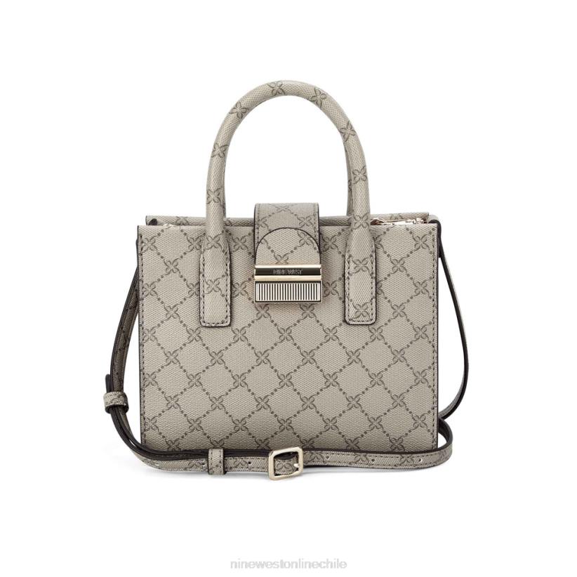 Nine West bolso tote kathy mini jet set 2Z2T2681 logotipo beige multicolor Nine West cartera negra