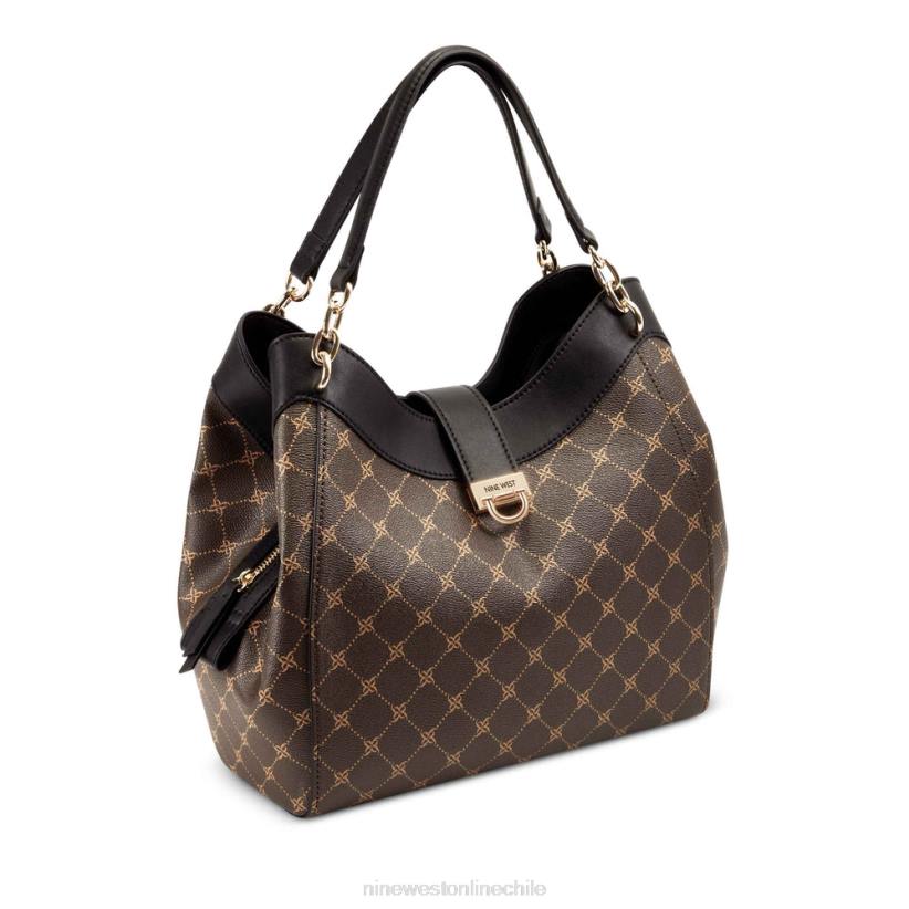 Nine West cartera clara jet set 2Z2T2601 marrón/negro Nine West chile carteras