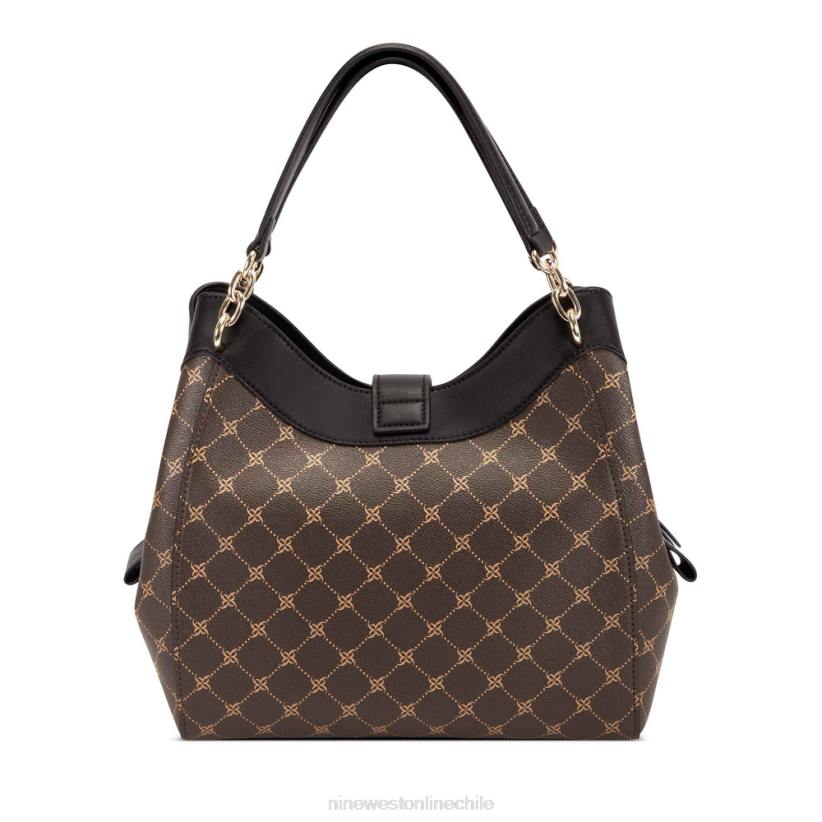 Nine West cartera clara jet set 2Z2T2601 marrón/negro Nine West chile carteras