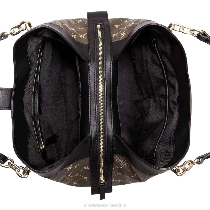 Nine West cartera clara jet set 2Z2T2601 marrón/negro Nine West chile carteras