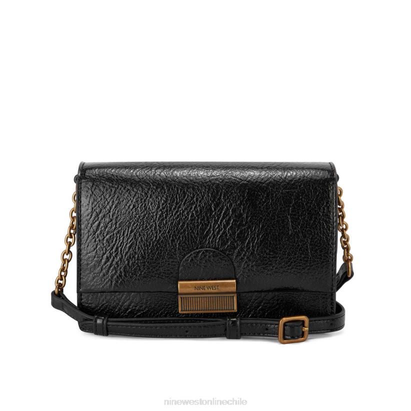 Nine West mini bandolera kathy con solapa 2Z2T2572 negro Nine West cartera negra