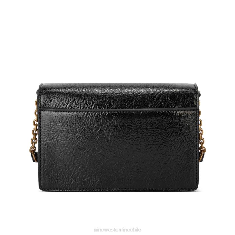 Nine West mini bandolera kathy con solapa 2Z2T2572 negro Nine West cartera negra