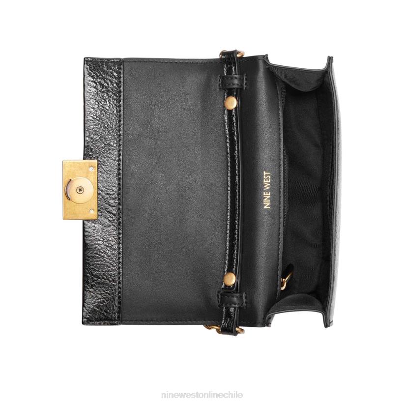 Nine West mini bandolera kathy con solapa 2Z2T2572 negro Nine West cartera negra