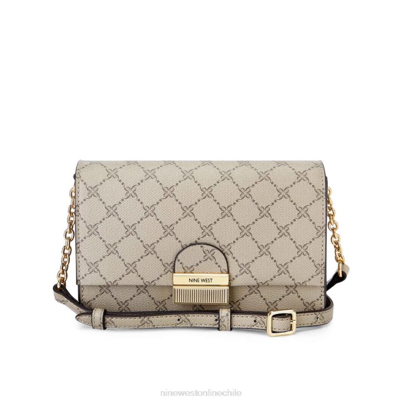Nine West mini bandolera kathy con solapa 2Z2T2637 logotipo beige multicolor Nine West chile carteras