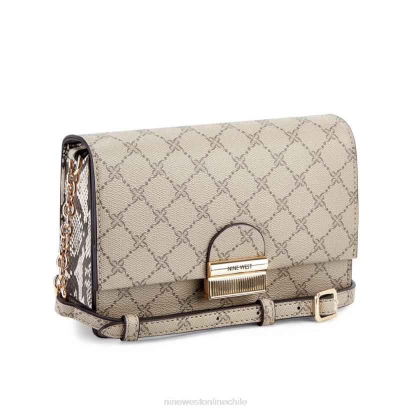 Nine West mini bandolera kathy con solapa 2Z2T2637 logotipo beige multicolor Nine West chile carteras