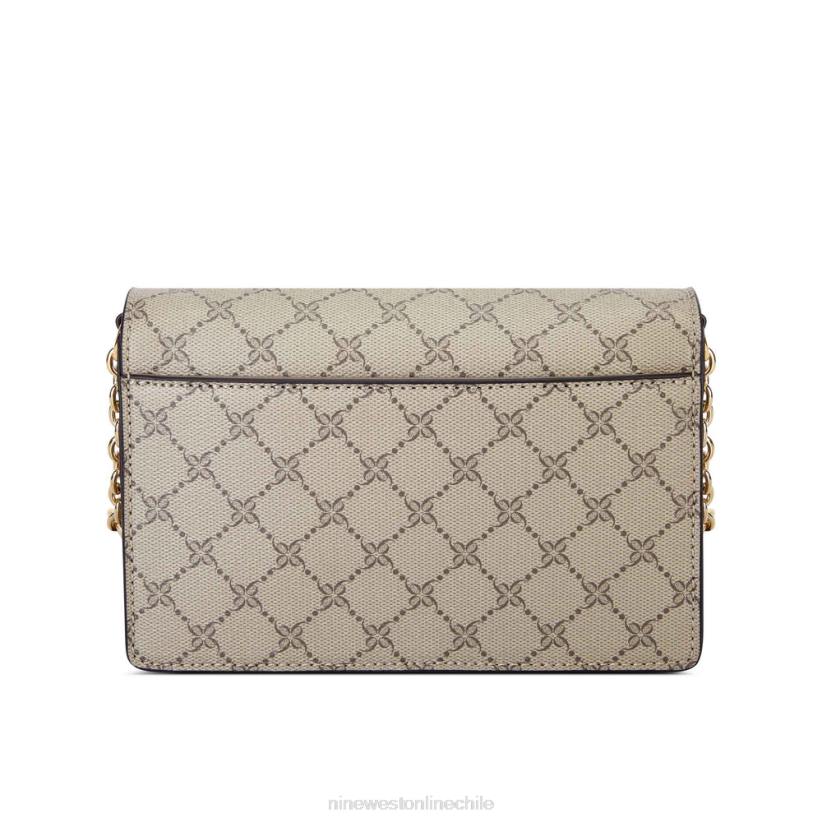Nine West mini bandolera kathy con solapa 2Z2T2637 logotipo beige multicolor Nine West chile carteras