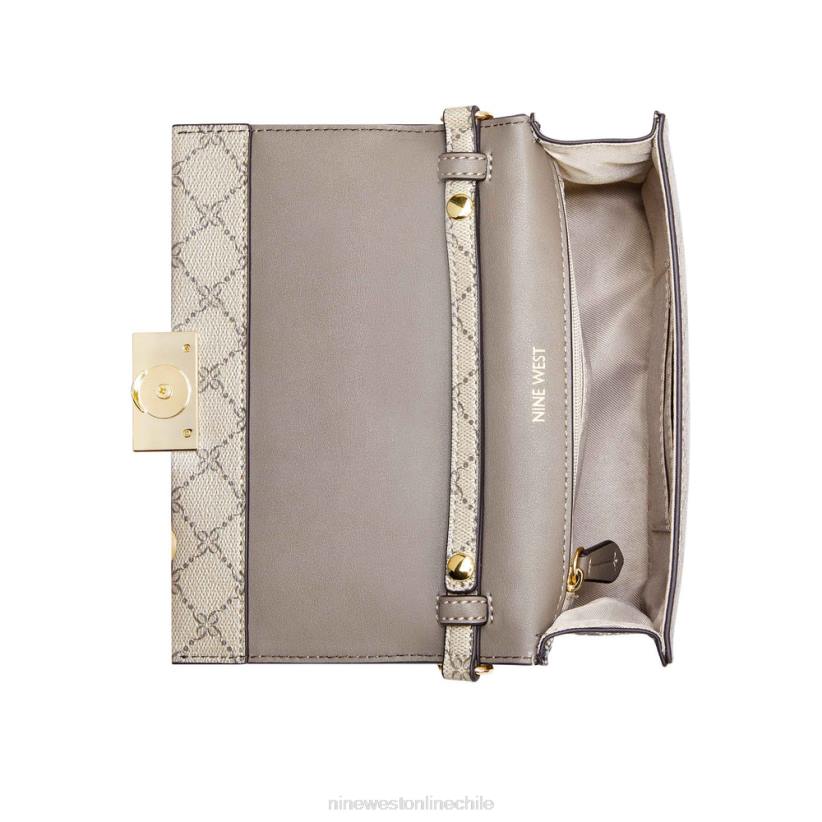 Nine West mini bandolera kathy con solapa 2Z2T2637 logotipo beige multicolor Nine West chile carteras
