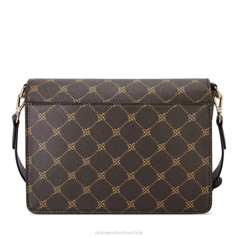Nine West solapa cruzada kathy 2Z2T2687 logotipo marrón multicolor Nine West cartera negra