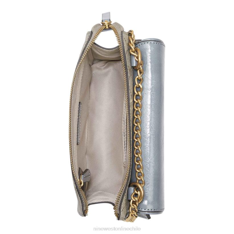 Nine West susan cnvrtble xbdy cremallera superior 2Z2T2591 logotipo beige/pizarra Nine West cartera negra