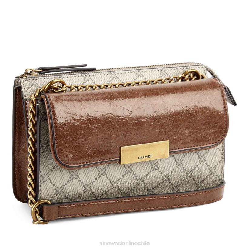 Nine West susan cnvrtble xbdy cremallera superior 2Z2T2655 logotipo beige/bronceado Nine West chile carteras