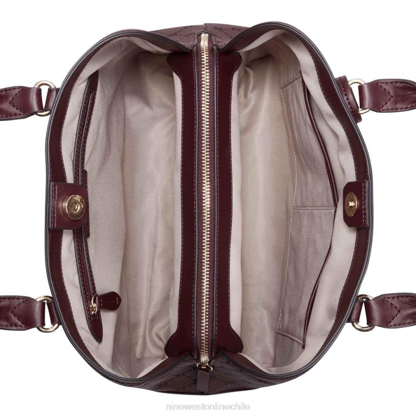 Nine West bolso de mano brooklyn jet set 2Z2T2734 logotipo de merlot Nine West chile outlet