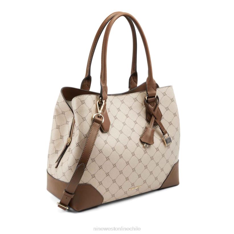 Nine West bolso de mano brooklyn jet set 2Z2T2784 logotipo de coñac caqui Nine West shoes