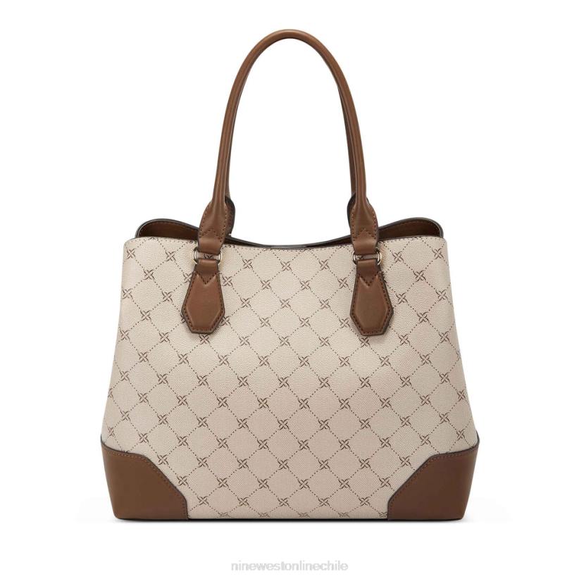 Nine West bolso de mano brooklyn jet set 2Z2T2784 logotipo de coñac caqui Nine West shoes