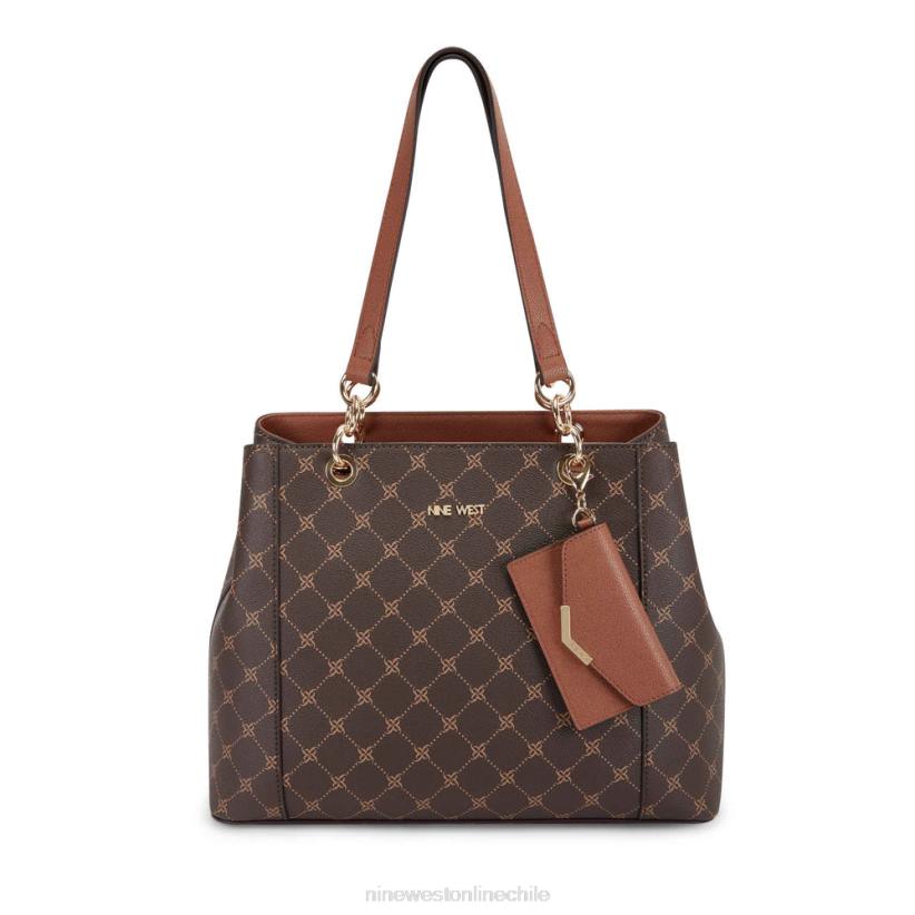 Nine West bolso shopper albahaca jet set 2Z2T2777 logotipo marrón/bronceado Nine West cartera negra