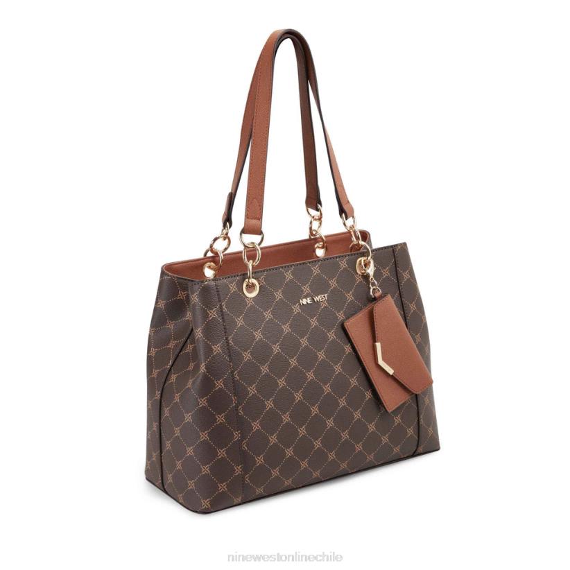 Nine West bolso shopper albahaca jet set 2Z2T2777 logotipo marrón/bronceado Nine West cartera negra