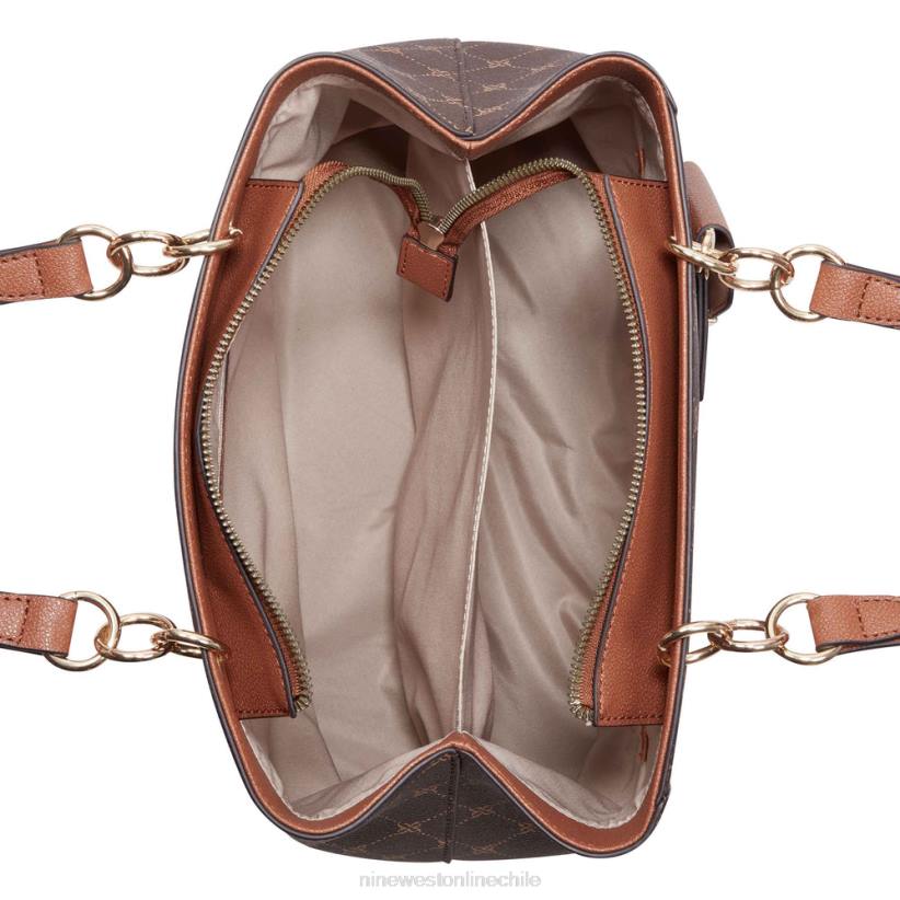 Nine West bolso shopper albahaca jet set 2Z2T2777 logotipo marrón/bronceado Nine West cartera negra