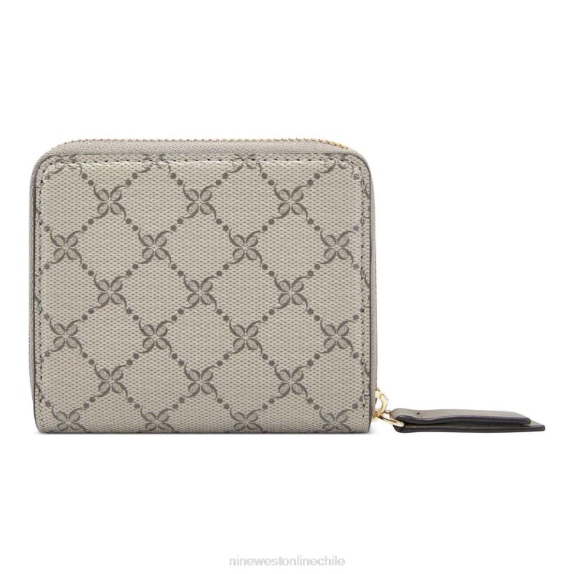 Nine West cartera lawson con cremallera alrededor 2Z2T2847 logotipo beige/pedernal Nine West chile carteras