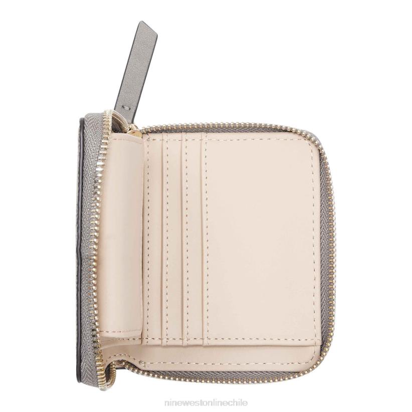 Nine West cartera lawson con cremallera alrededor 2Z2T2847 logotipo beige/pedernal Nine West chile carteras
