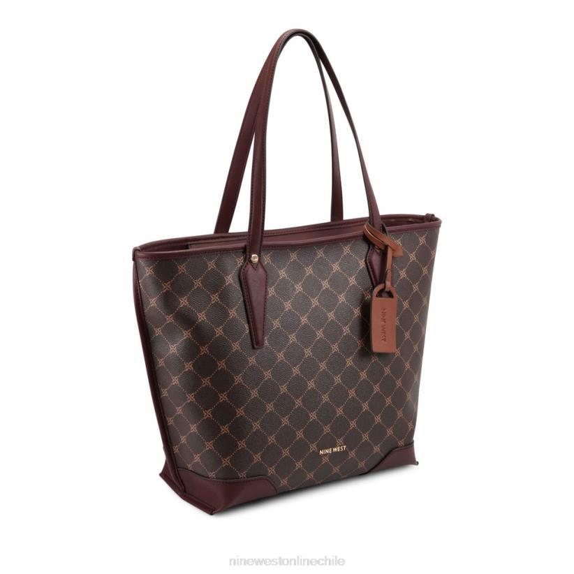 Nine West bolso de esmeril 2Z2T2695 logotipo marrón/merlot Nine West sandals