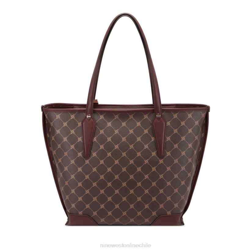 Nine West bolso de esmeril 2Z2T2695 logotipo marrón/merlot Nine West sandals