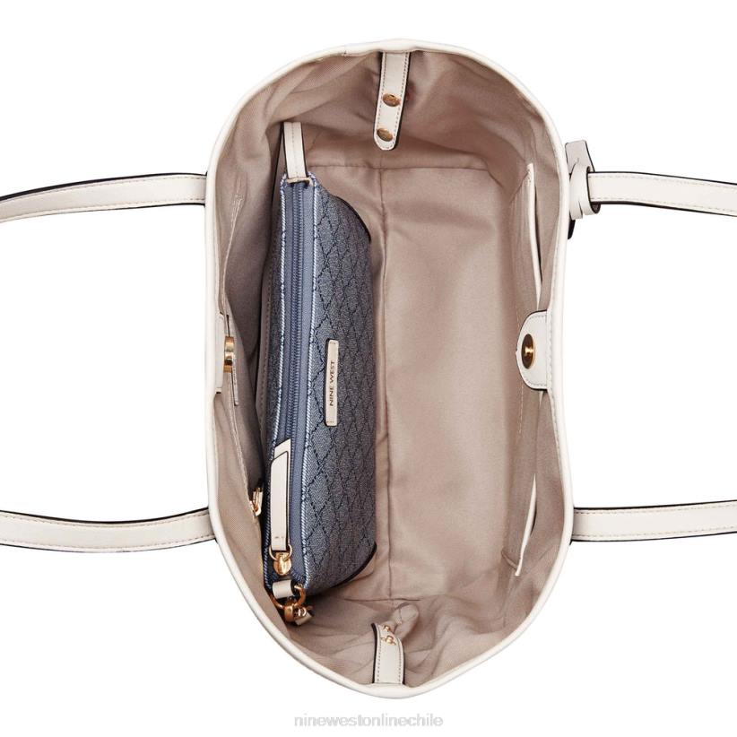 Nine West bolso tote 2 en 1 delaine 2Z2T2134 logotipo de cambray/leche Nine West cartera negra