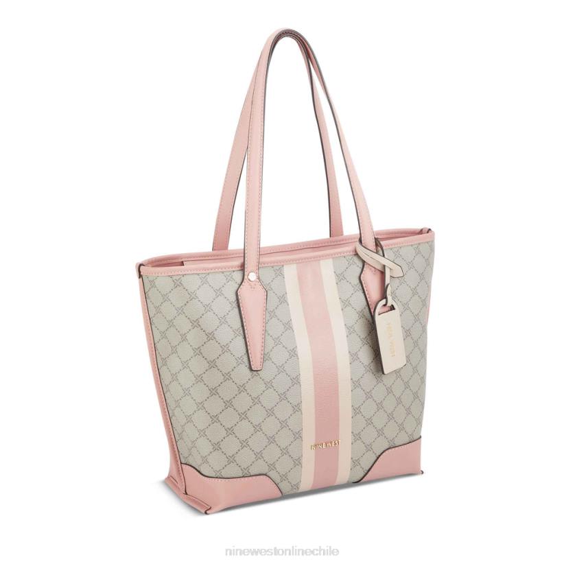 Nine West bolso tote esmeril pequeño 2Z2T2194 logotipo beige/rosa Nine West cartera negra