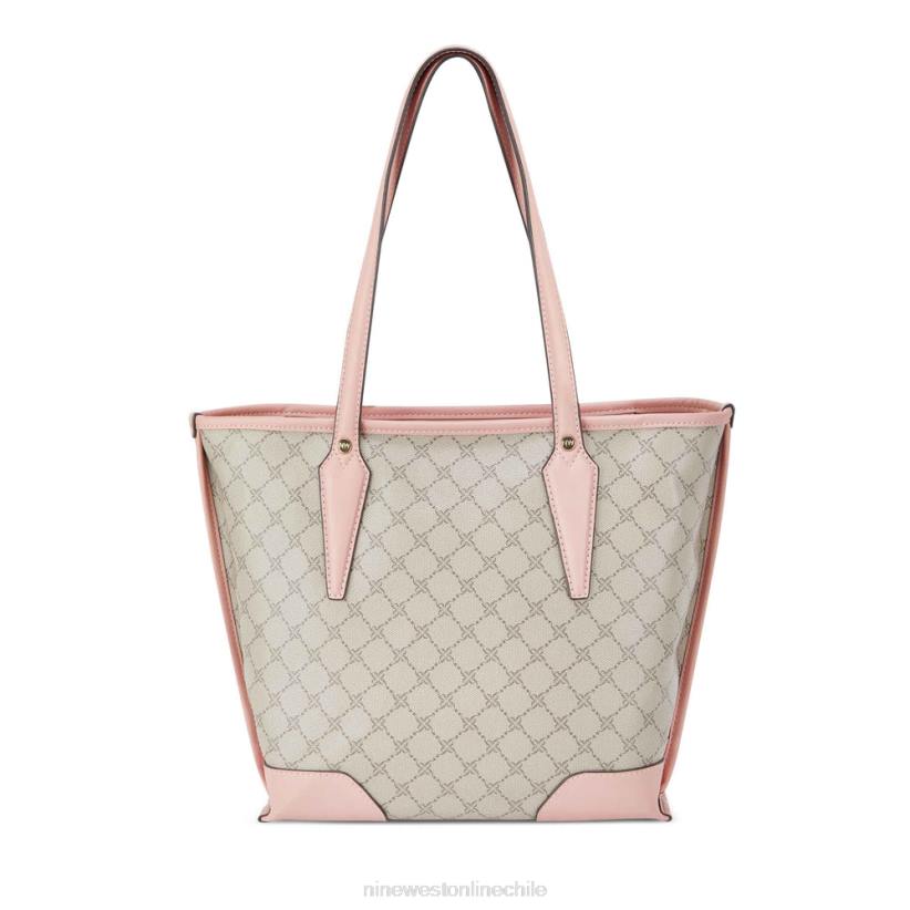 Nine West bolso tote esmeril pequeño 2Z2T2194 logotipo beige/rosa Nine West cartera negra