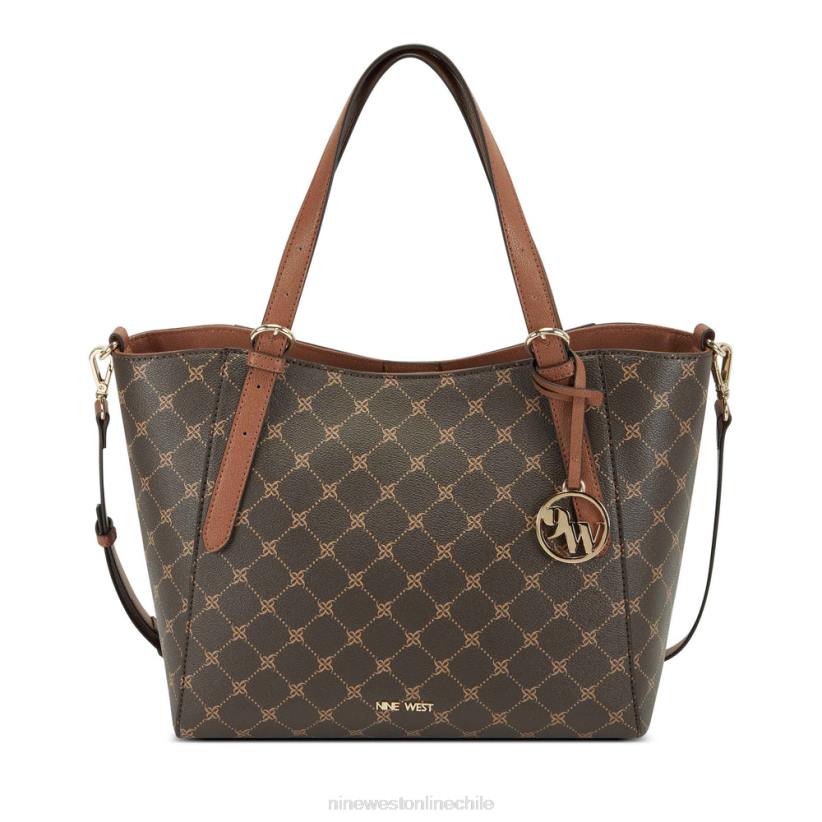 Nine West bolso tote kylee mediano 2Z2T2698 logotipo marrón/bronceado Nine West chile outlet