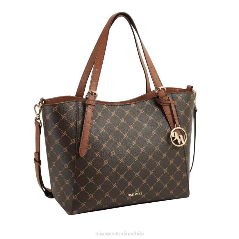 Nine West bolso tote kylee mediano 2Z2T2698 logotipo marrón/bronceado Nine West chile outlet