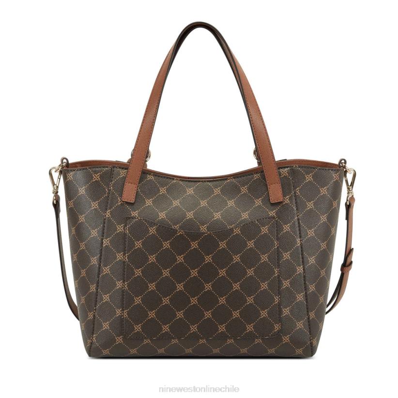 Nine West bolso tote kylee mediano 2Z2T2698 logotipo marrón/bronceado Nine West chile outlet