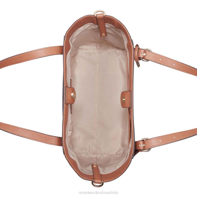Nine West bolso tote kylee mediano 2Z2T2698 logotipo marrón/bronceado Nine West chile outlet