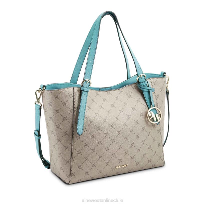Nine West bolso tote kylee mediano 2Z2T2703 logotipo de avellana/verdín Nine West chile carteras